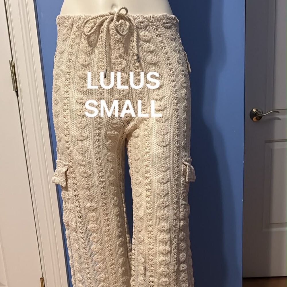 Lulus Cream Knit Cover-Up Pants